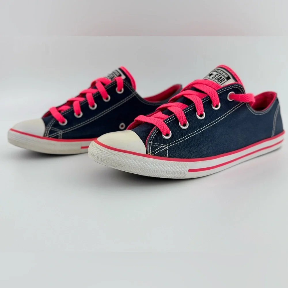 Converse All Star Women's Low Top Canvas Dainty Ox Athletic Navy Sneakers Size 9 - Picture 6 of 12